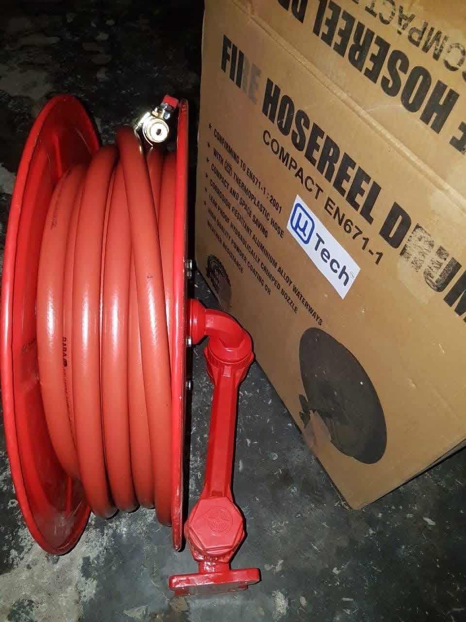 Fire hose reel 30 metre drum set ISI IS 884